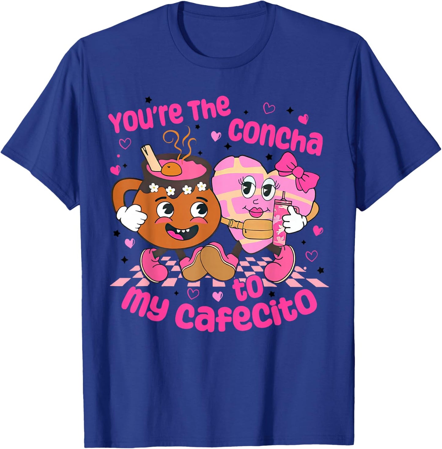 You're The Concha to My Cafecito Heart Mexican Valentine T-Shirt - T-Shirt | Royal