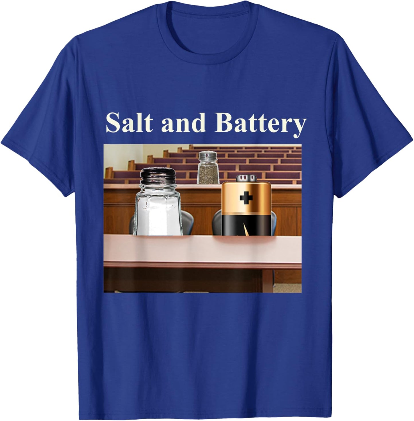 Assault and Battery and a Shakedown for Pepper pass the Salt T-Shirt - T-Shirt | Royal