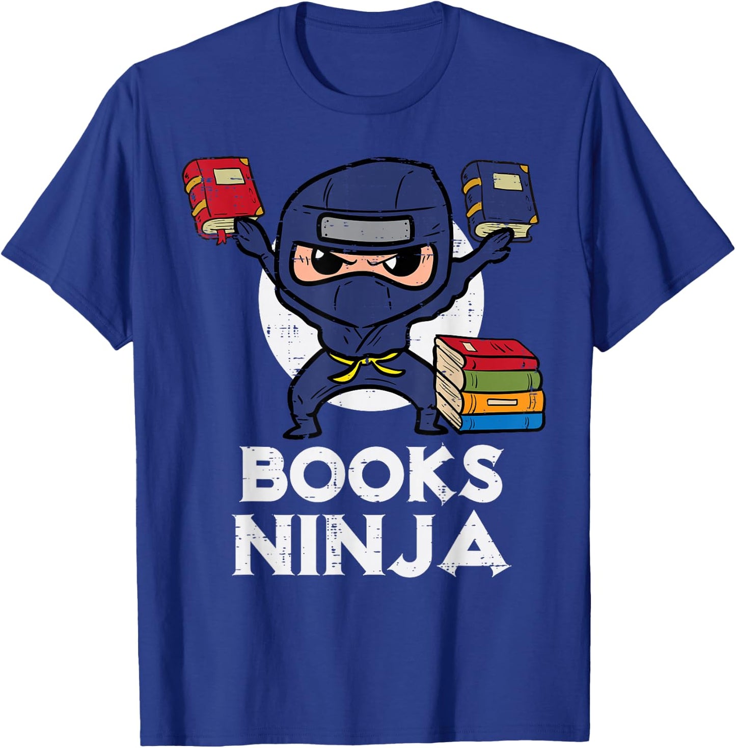 Books Ninja Read Reading Librarian Book Toddler Boys Kids T-Shirt - T-Shirt | Royal