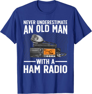 Ham Radio Art for Grandpa Men Amateur Radio Ham Operator T-Shirt - T-Shirt | Royal