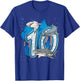 10th Birthday Boys Shark 10 years Old Ocean Shark B-day T-Shirt - T-Shirt | Royal