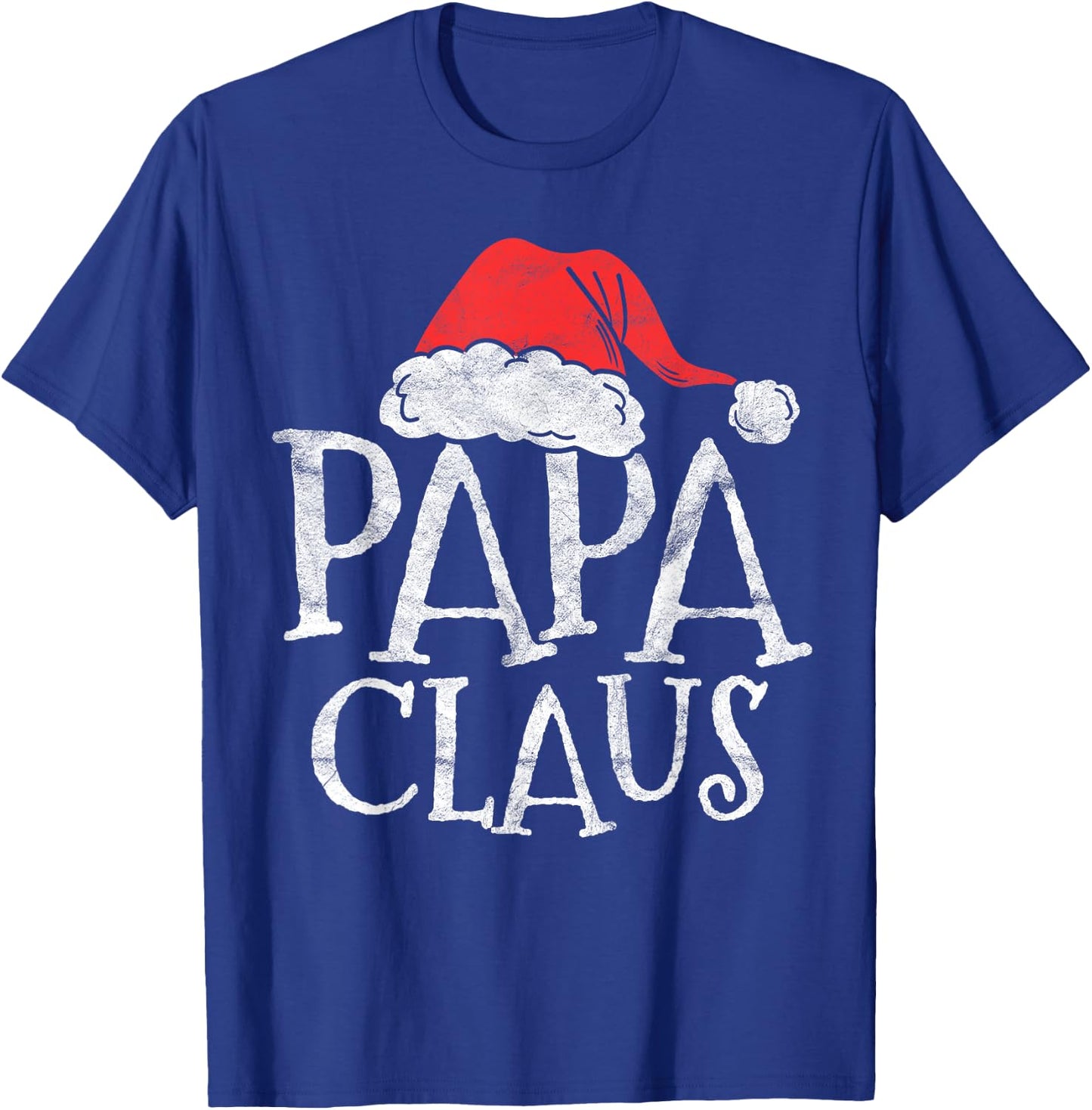 Retro Papa Claus Gift Funny Christmas Santa Costume Father T-Shirt - T-Shirt | Royal