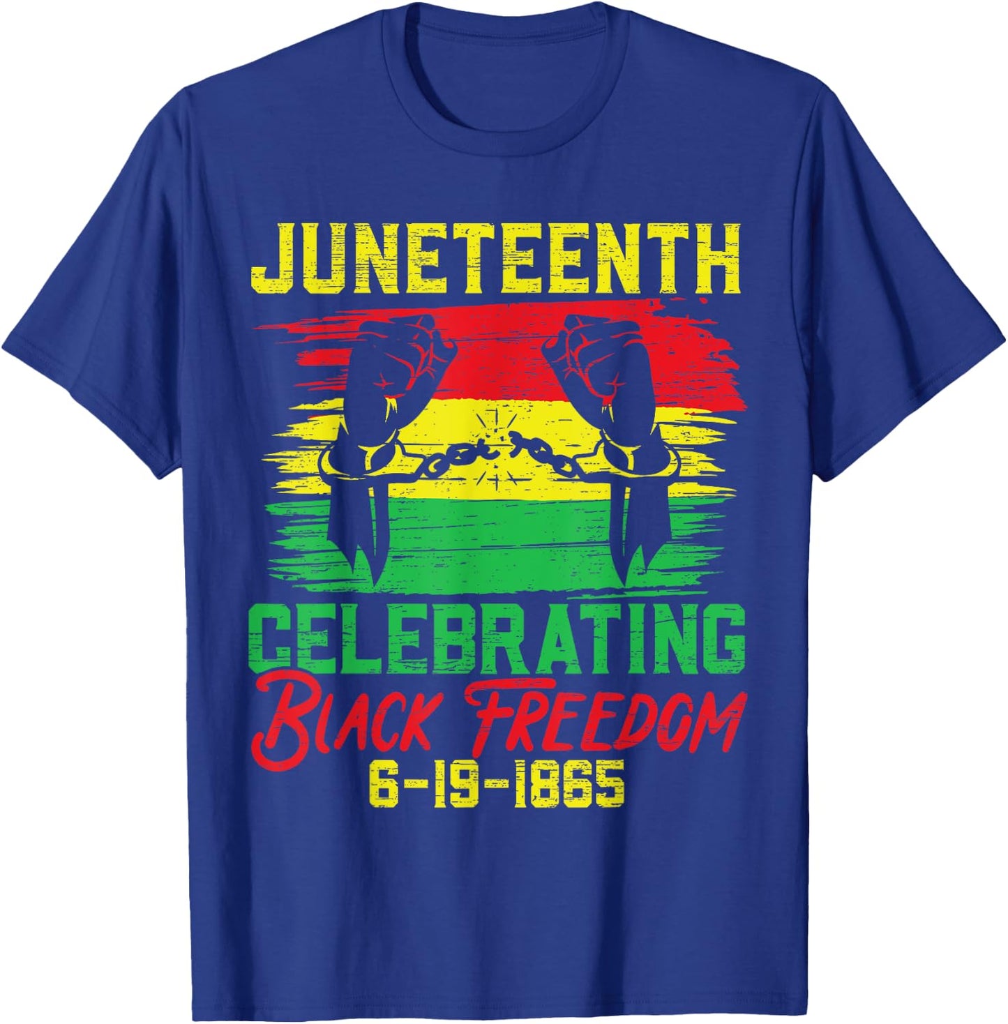 Juneteenth Celebrating Black Freedom Black History Month T-Shirt - T-Shirt | Royal