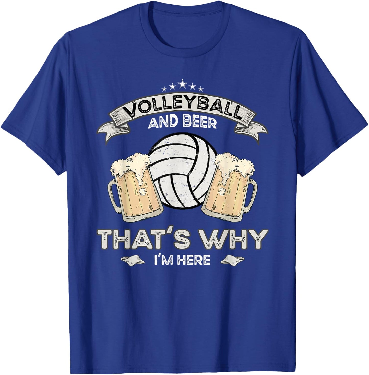 Funny Volleyball Quotes Beer Jokes Party Favors T-Shirt - T-Shirt | Royal