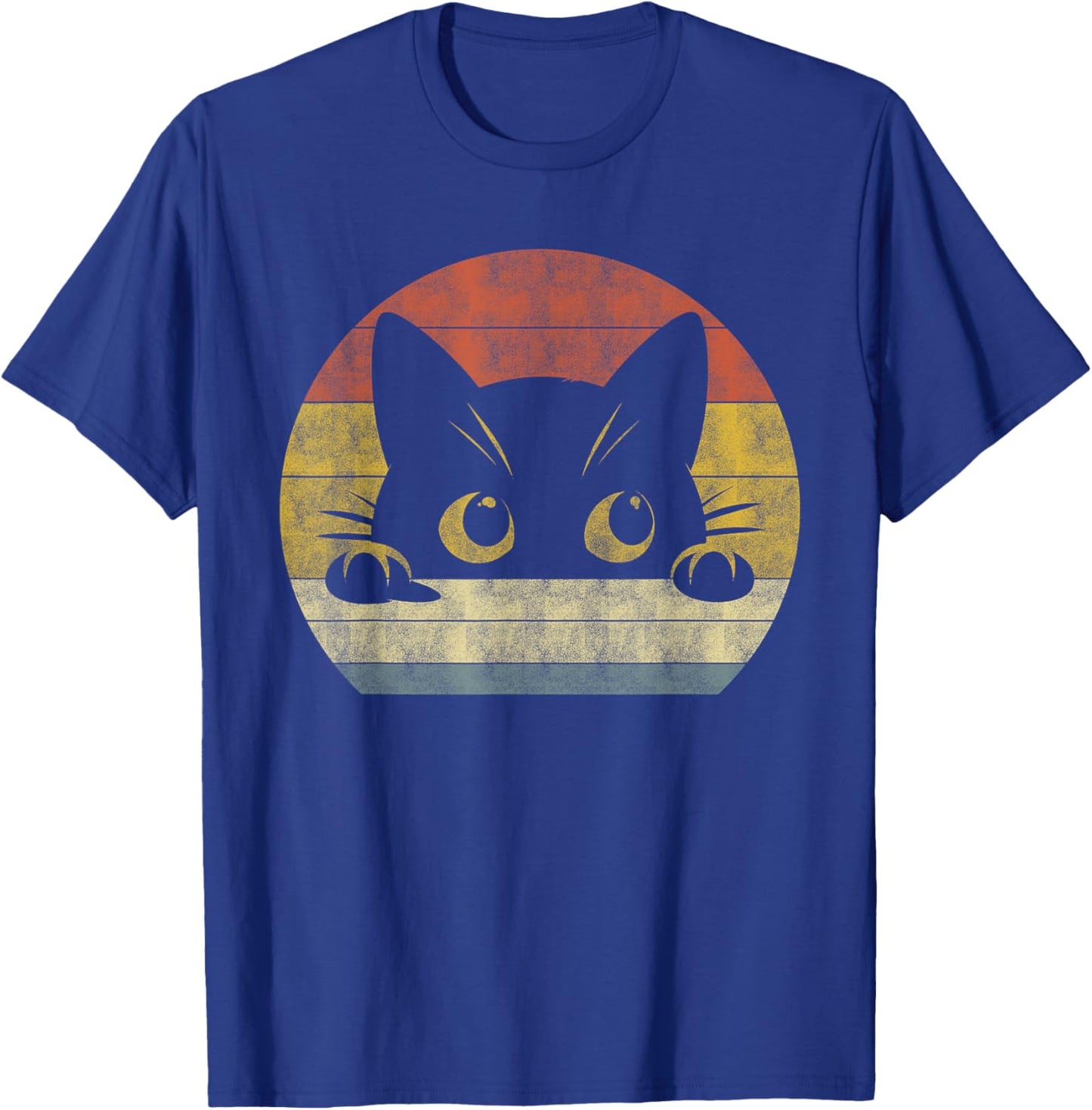 Cute Cat Shirt Retro Cat Owner Funny Cat Lovers Women Kids T-Shirt - T-Shirt | Royal