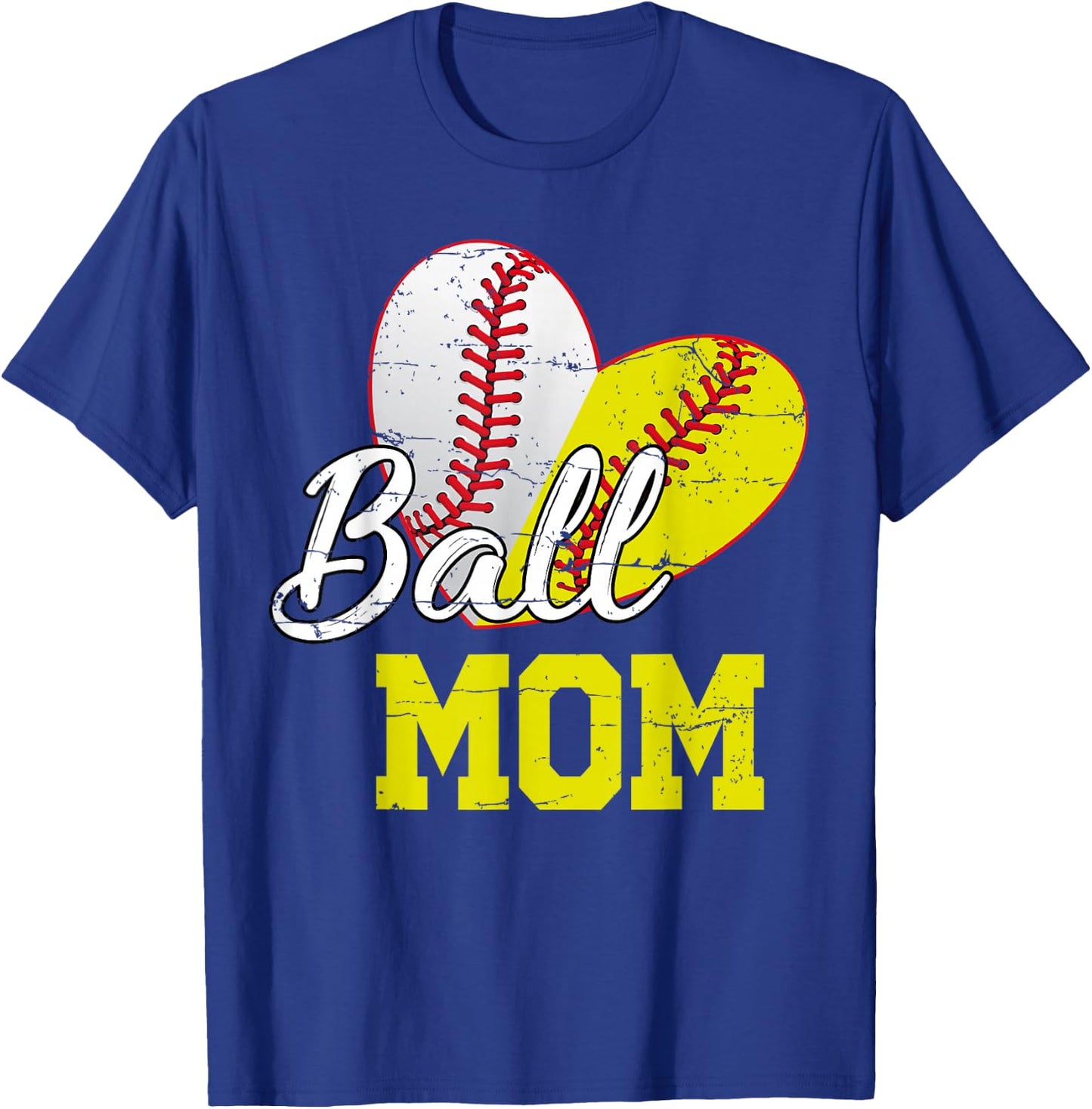 Funny Ball Mom Softball Baseball Gifts Mothers Day T-Shirt - T-Shirt | Royal