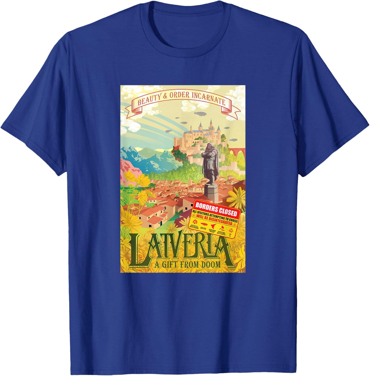 Marvel Avengers Classic Latveria A Gift From Doom Poster T-Shirt - T-Shirt | Royal