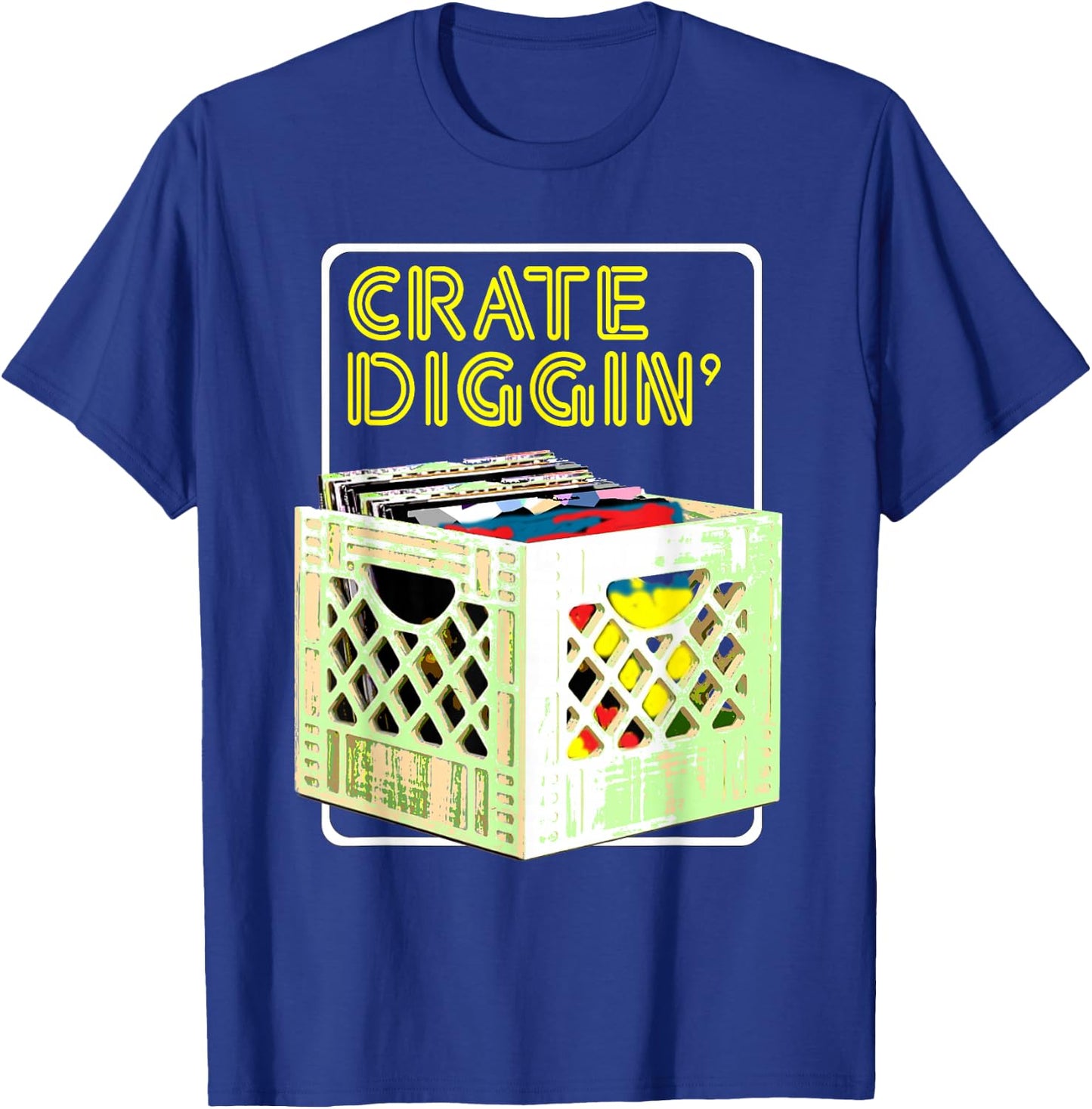 Old School DJ Hip Hop Retro Vinyl Collector Vintage Graphic T-Shirt - T-Shirt | Royal