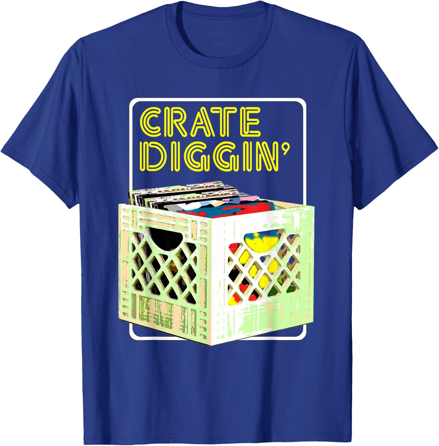 Old School DJ Hip Hop Retro Vinyl Collector Vintage Graphic T-Shirt - T-Shirt | Royal