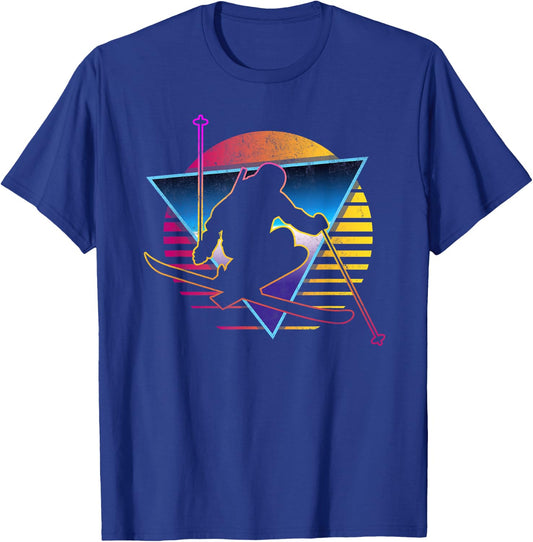 Retro Vintage 80s Ski T-Shirt - T-Shirt | Royal