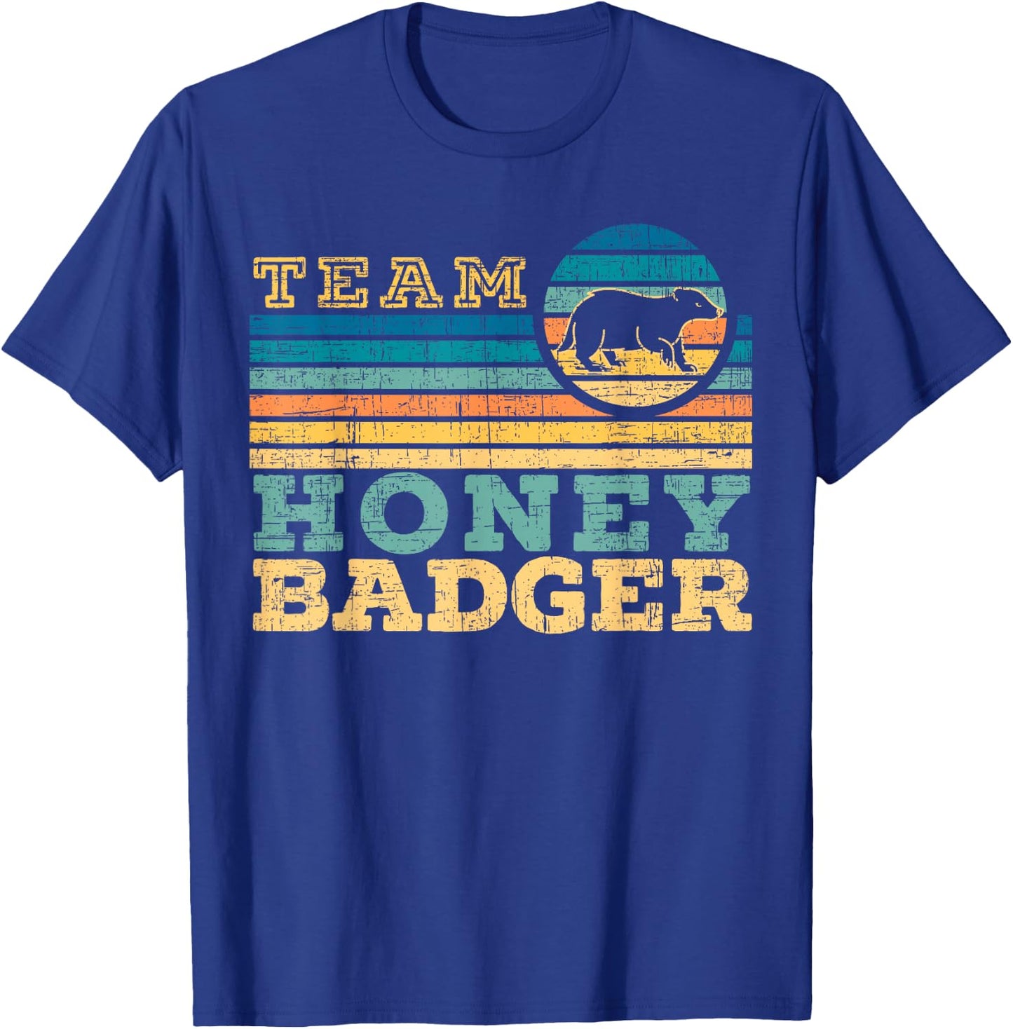Team Honey Badger Fearless Animal Ratel Courageous Carnivore T-Shirt - T-Shirt | Royal