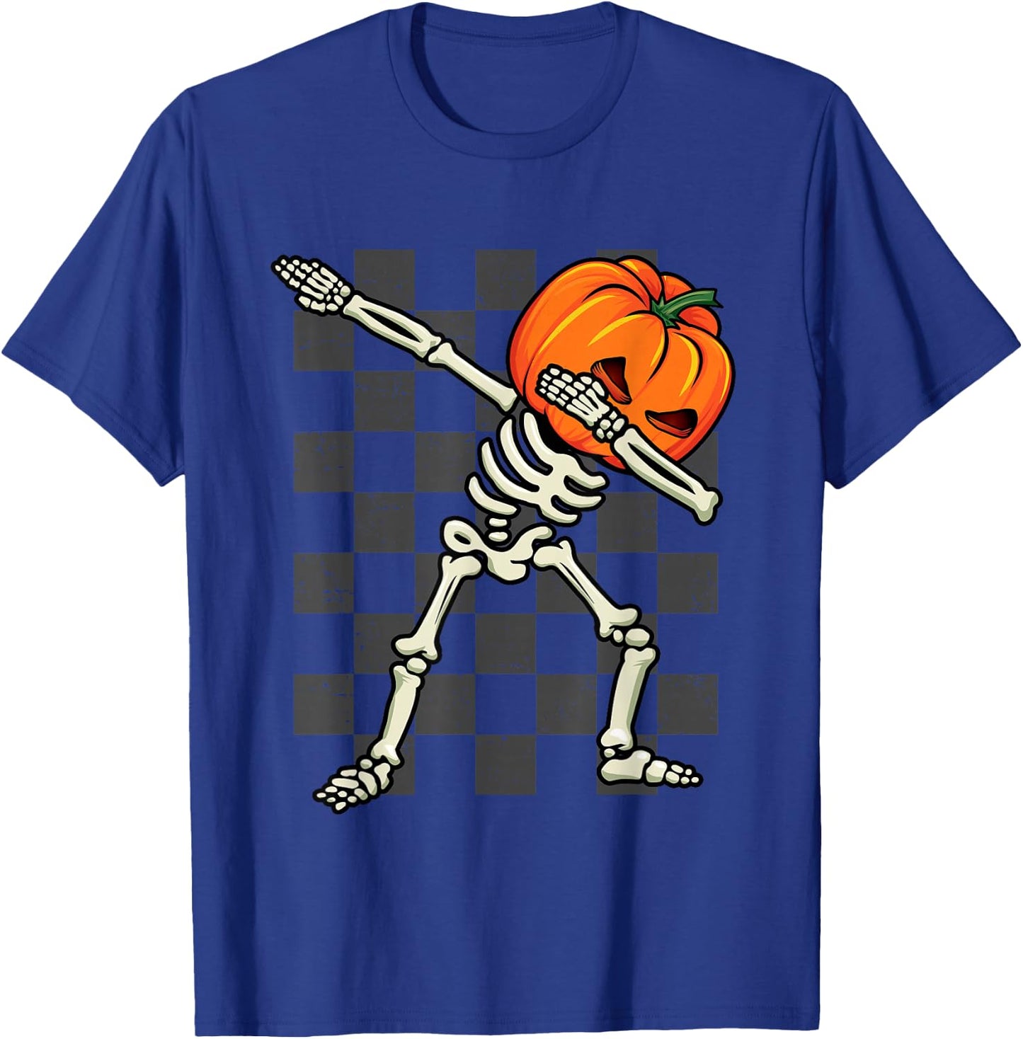 Dabbing Halloween Boys Skeleton Scary Pumpkin Costume 2024 T-Shirt - T-Shirt | Royal