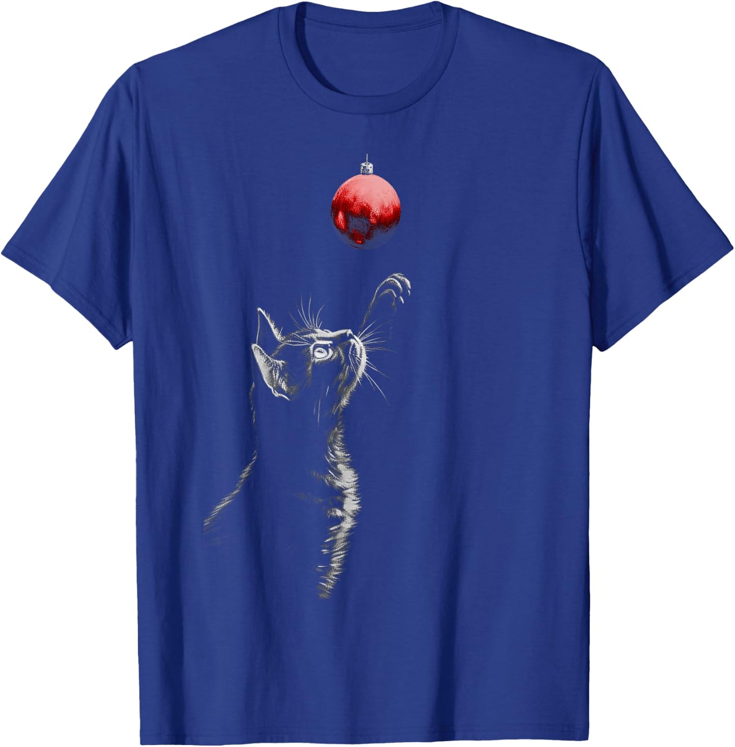Cat Christmas Baubles Cat Lover Xmas Women Men Kids T-Shirt - T-Shirt | Royal