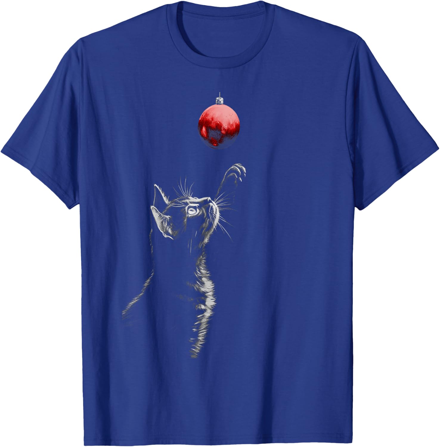 Cat Christmas Baubles Cat Lover Xmas Women Men Kids T-Shirt - T-Shirt | Royal
