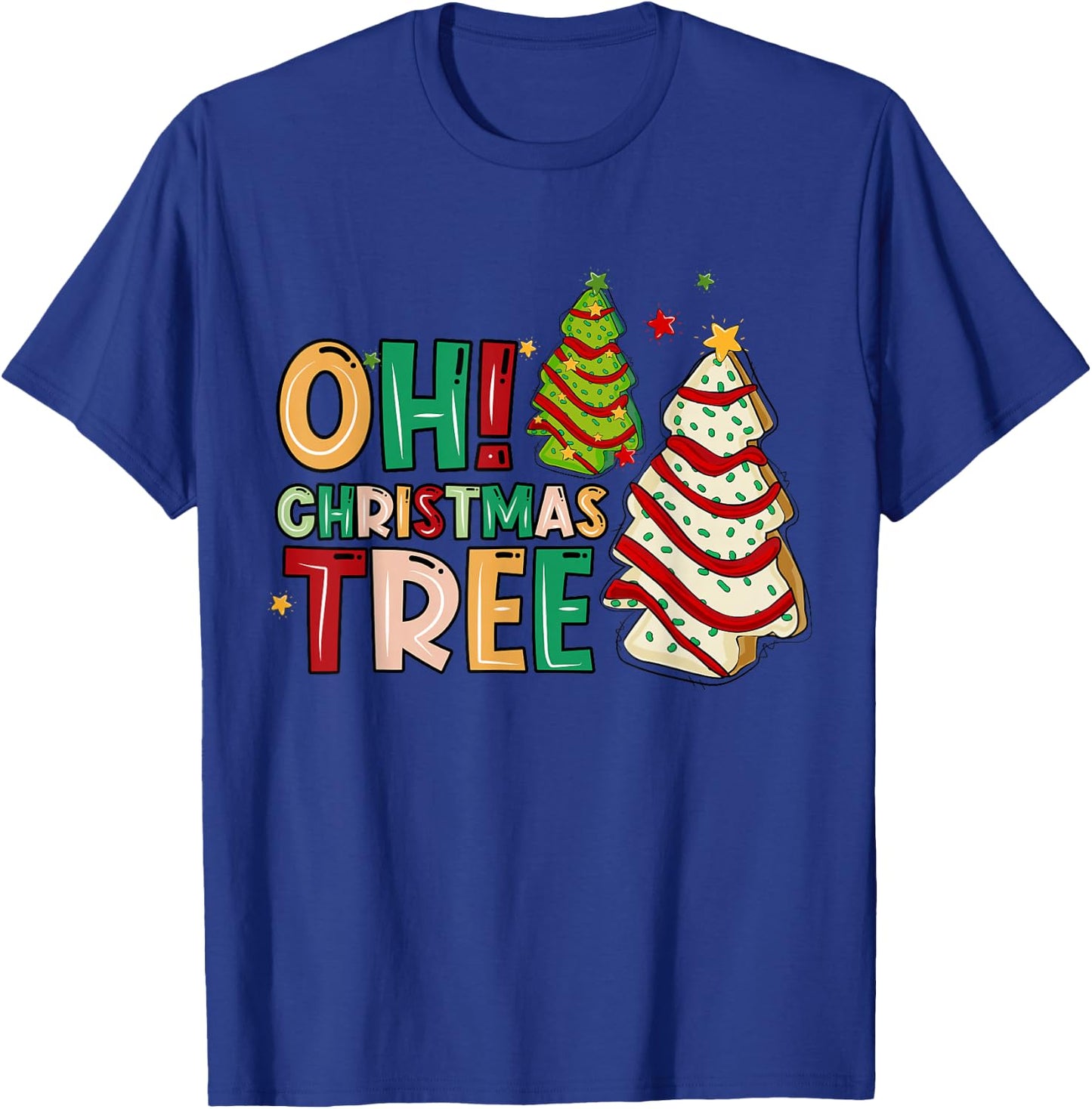 Groovy Oh Christmas Tree Cakes Debbie Becky Jen Cake Lovers T-Shirt - T-Shirt | Royal