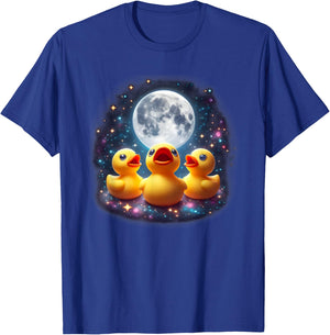 Howling At The Moon - Cute Rubber Duck Weird Funny Gift T-Shirt - T-Shirt | Royal