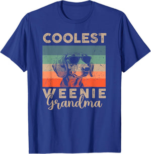 Vintage Weenie Coolest Grandma Gifts Funny Dog Pet T-Shirt - T-Shirt | Royal