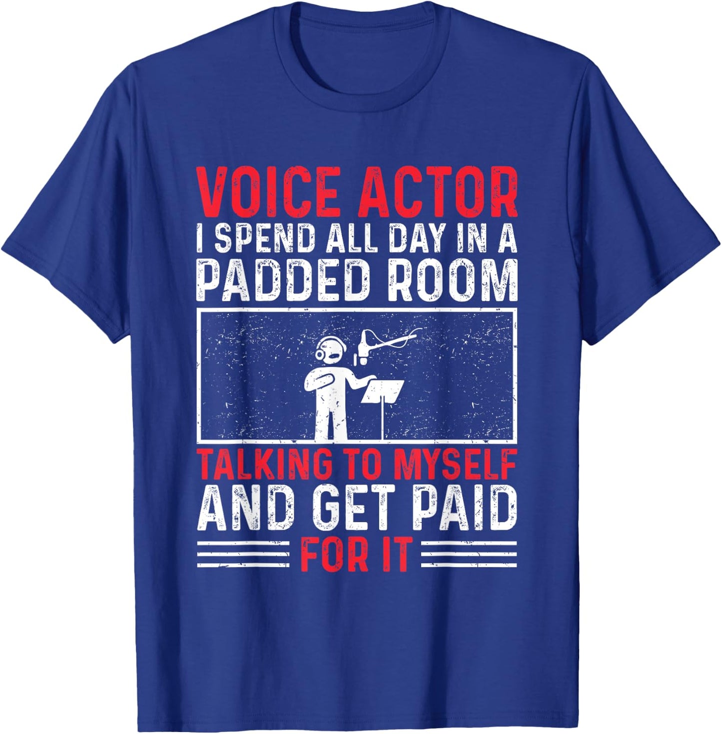 Funny Voice-Over Design Voice Actor ,Black,Small T-Shirt - T-Shirt | Royal