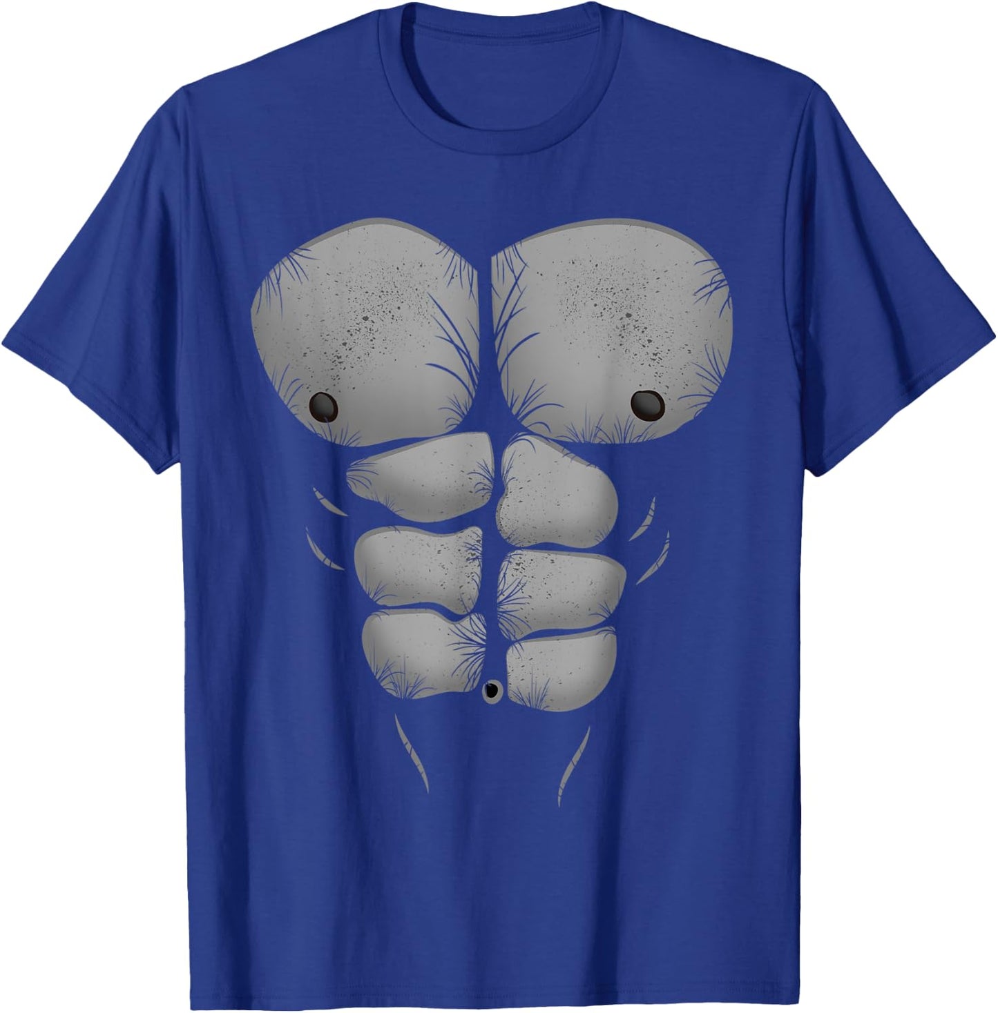 Funny Halloween Muscular Ape Gorilla Chest and Abs T-Shirt - T-Shirt | Royal