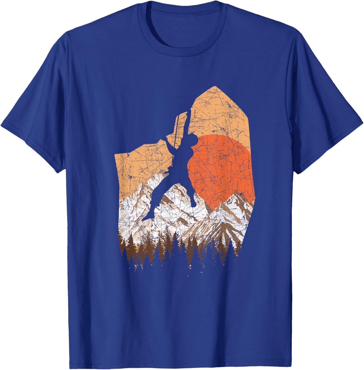 Retro Climbing T-Shirt - T-Shirt | Royal
