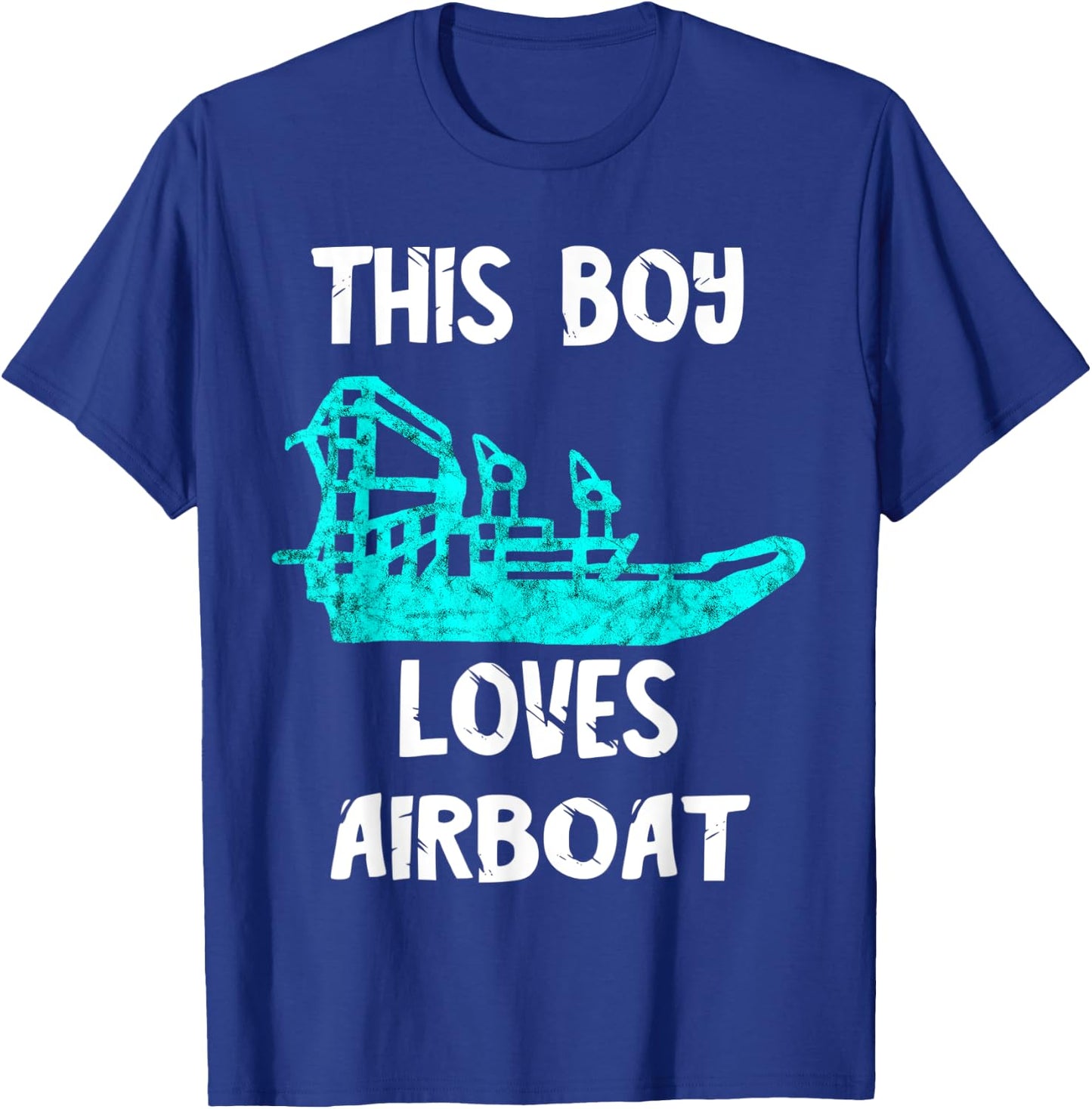 This Boy Loves Airboat Driving Swamp Hydroplane Fanboat T-Shirt - T-Shirt | Royal