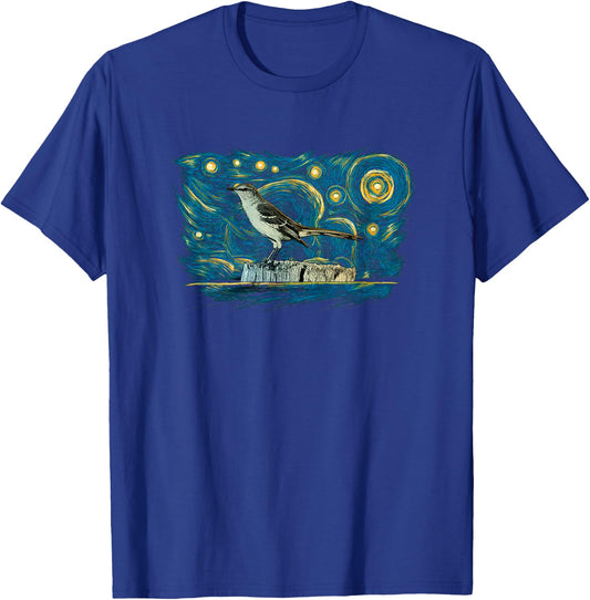 Retro Vintage Style Mockingbird T-Shirt - T-Shirt | Royal