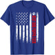 Best Dog Poppa Ever American Flag Family Father's Day T-Shirt - T-Shirt | Royal