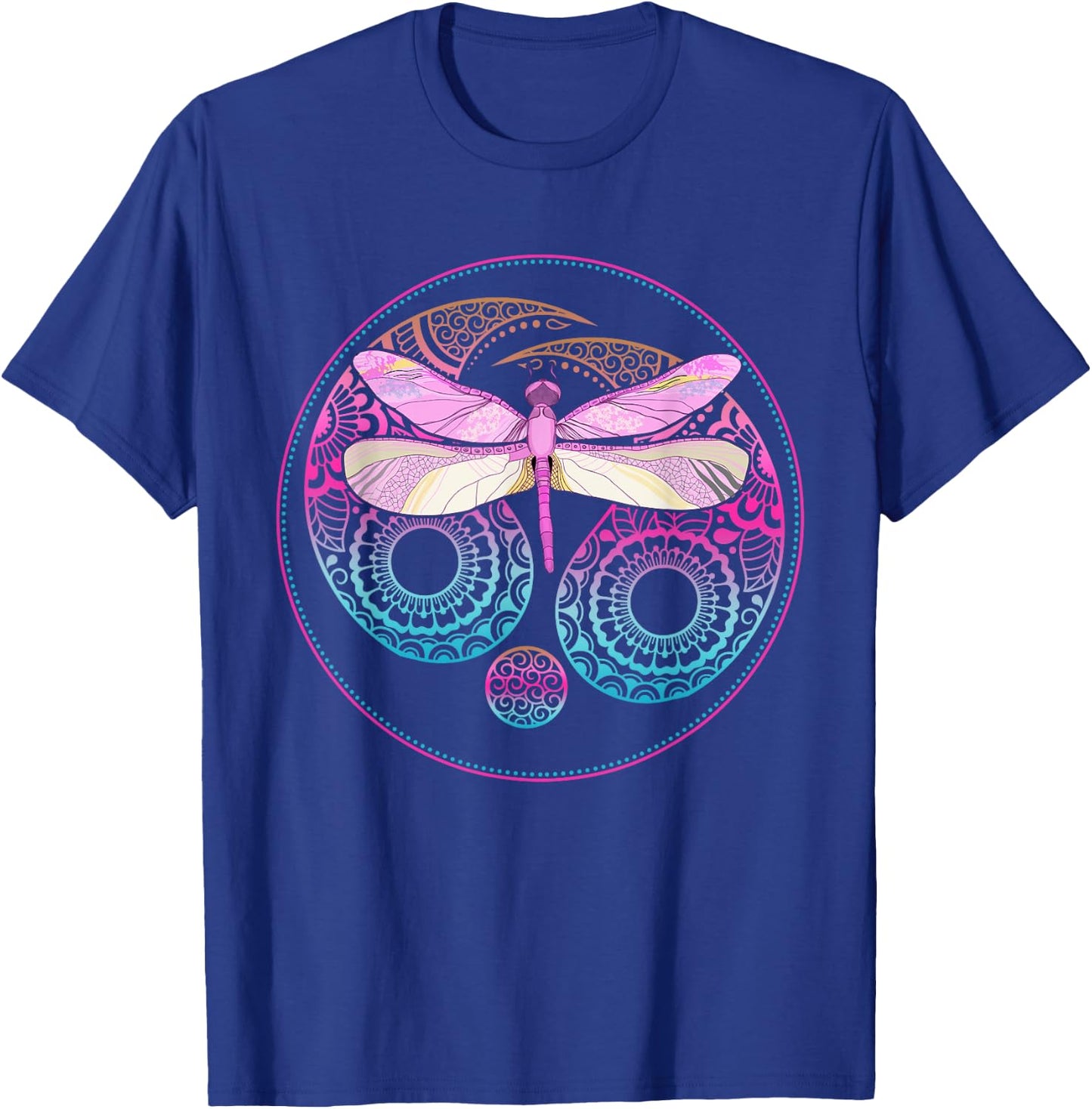 Yin Yang Hippie Dragonfly T-Shirt - T-Shirt | Royal