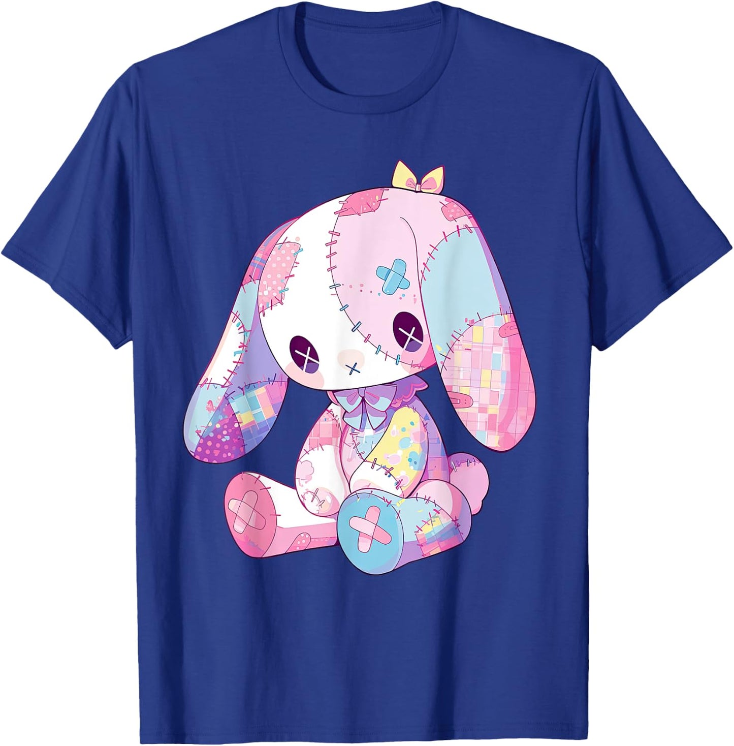 Kawaii Pastel Goth Creepy Cute Witchy Sad Zombie Pink Bunny T-Shirt - T-Shirt | Royal