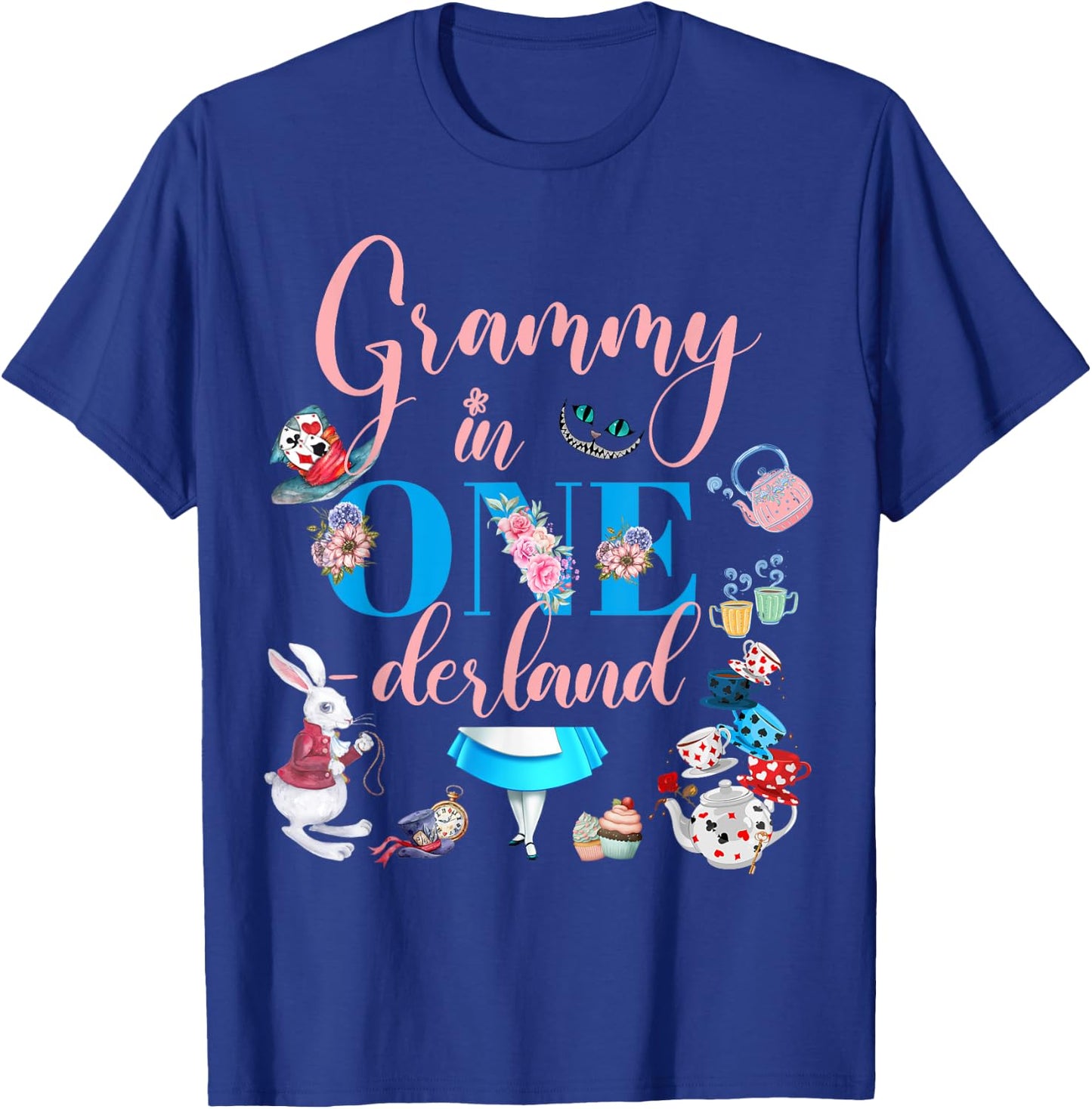 Alice in ONEderland Family Grammy Of The Birthday Girl T-Shirt - T-Shirt | Royal
