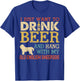 Old English Sheepdog Dad Drink Beer Hang With Dog Funny Men T-Shirt - T-Shirt | Royal