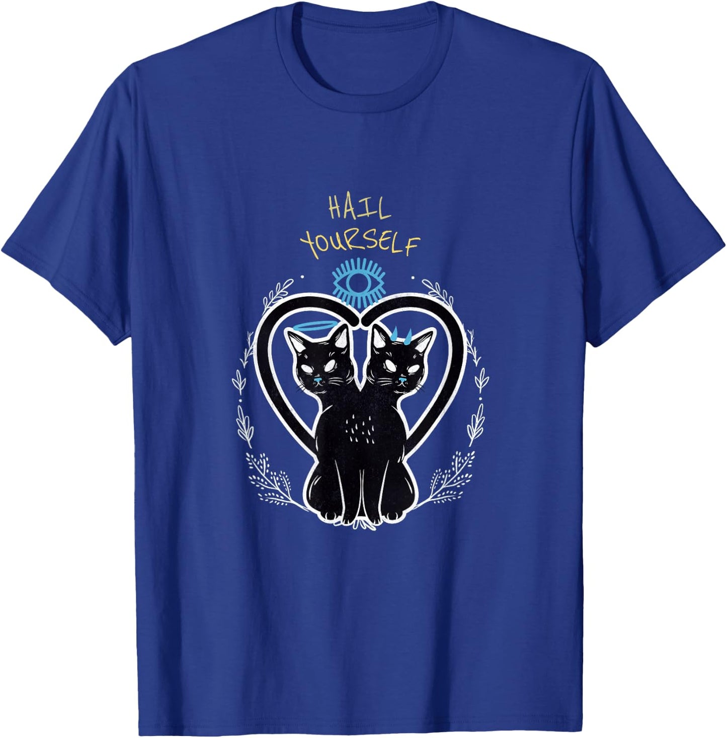 Cats from Hell Women's Hail Yourself Last Podcast on the Left Evil Cats LPOTL - Black, Small, Short Sleeve, Classic Fit, Cotton 60% Polyester 40% T-Shirt - T-Shirt | Royal