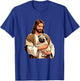 Pug Jesus byAxisone -Adults Kids Black Small Cartoon Christmas T-Shirt - T-Shirt | Royal