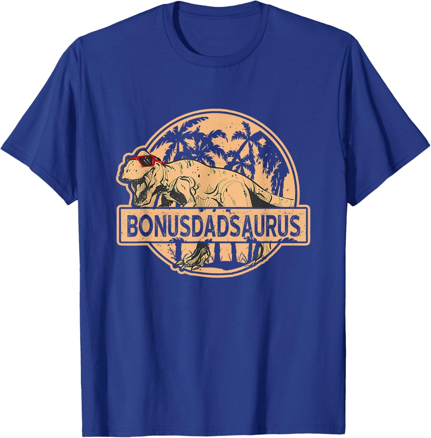 Bonus Dad Saurus T Rex Family Matching DaddySaurus Stepdad T-Shirt - T-Shirt | Royal