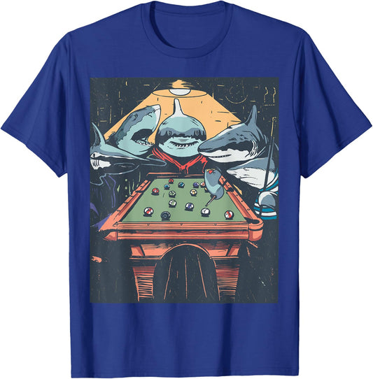 Sharky Billiards Crew - Pool Sharks T-Shirt - T-Shirt | Royal