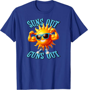 Suns Out Guns Out A Perfect Beach Body Or Not T-Shirt - T-Shirt | Royal