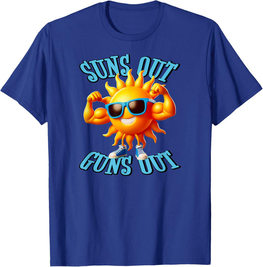 Suns Out Guns Out A Perfect Beach Body Or Not T-Shirt - T-Shirt | Royal