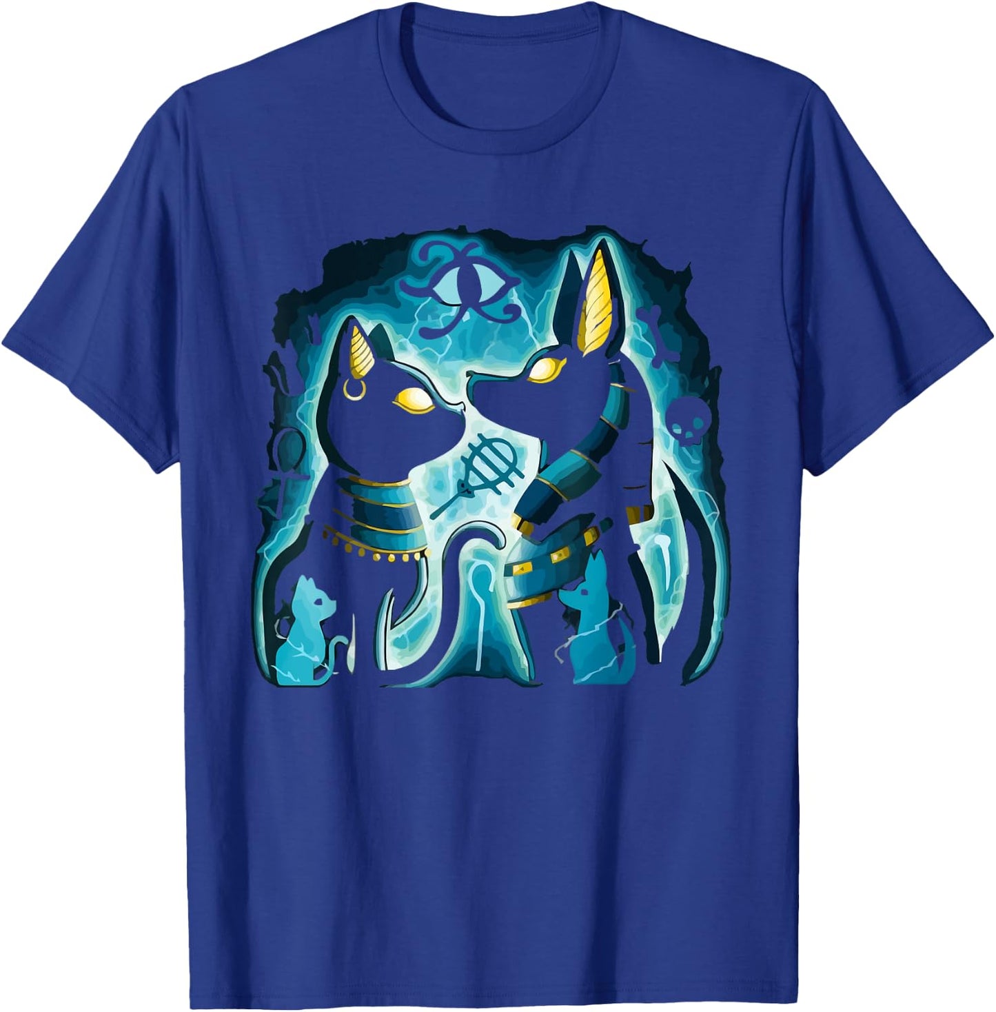 Anubis and Bastet ancient Egyptian god of the afterlife T-Shirt - T-Shirt | Royal