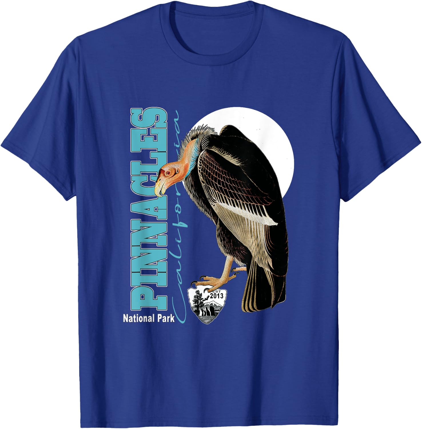 Pinnacles National Park California Condors Souvenir est 2013 T-Shirt - T-Shirt | Royal