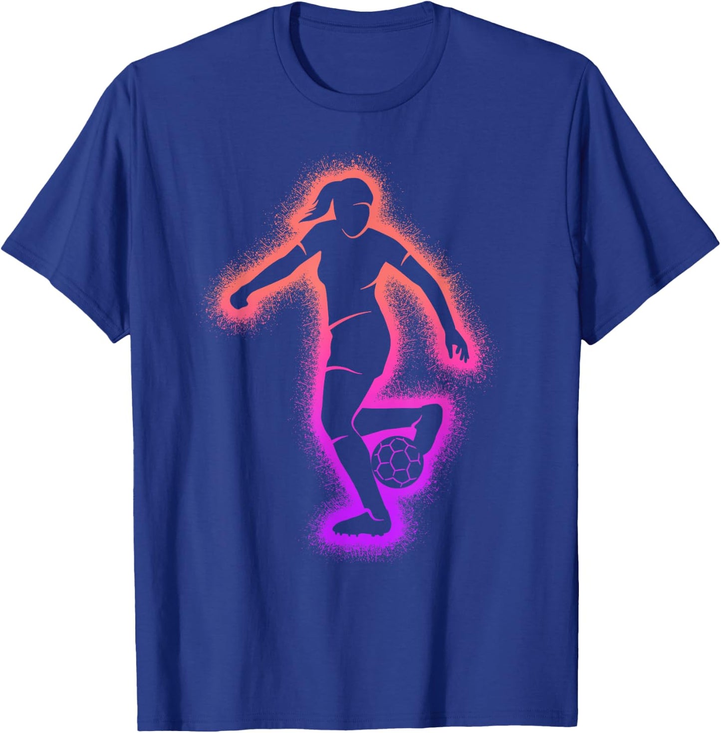Soccer Player Game Women Kids Girls Soccer T-Shirt - T-Shirt | Royal