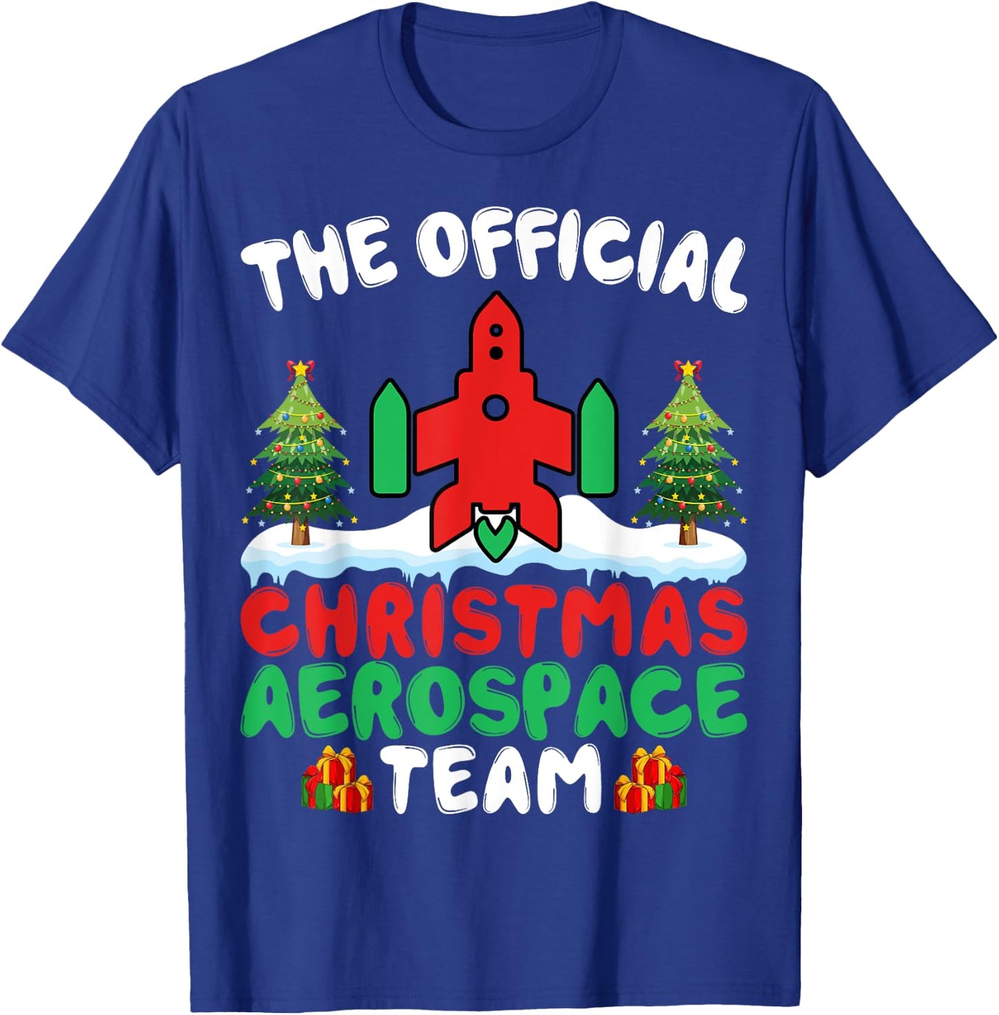 Xmas Aerospace Team - Funny Aerospace Engineering Christmas T-Shirt - T-Shirt | Royal