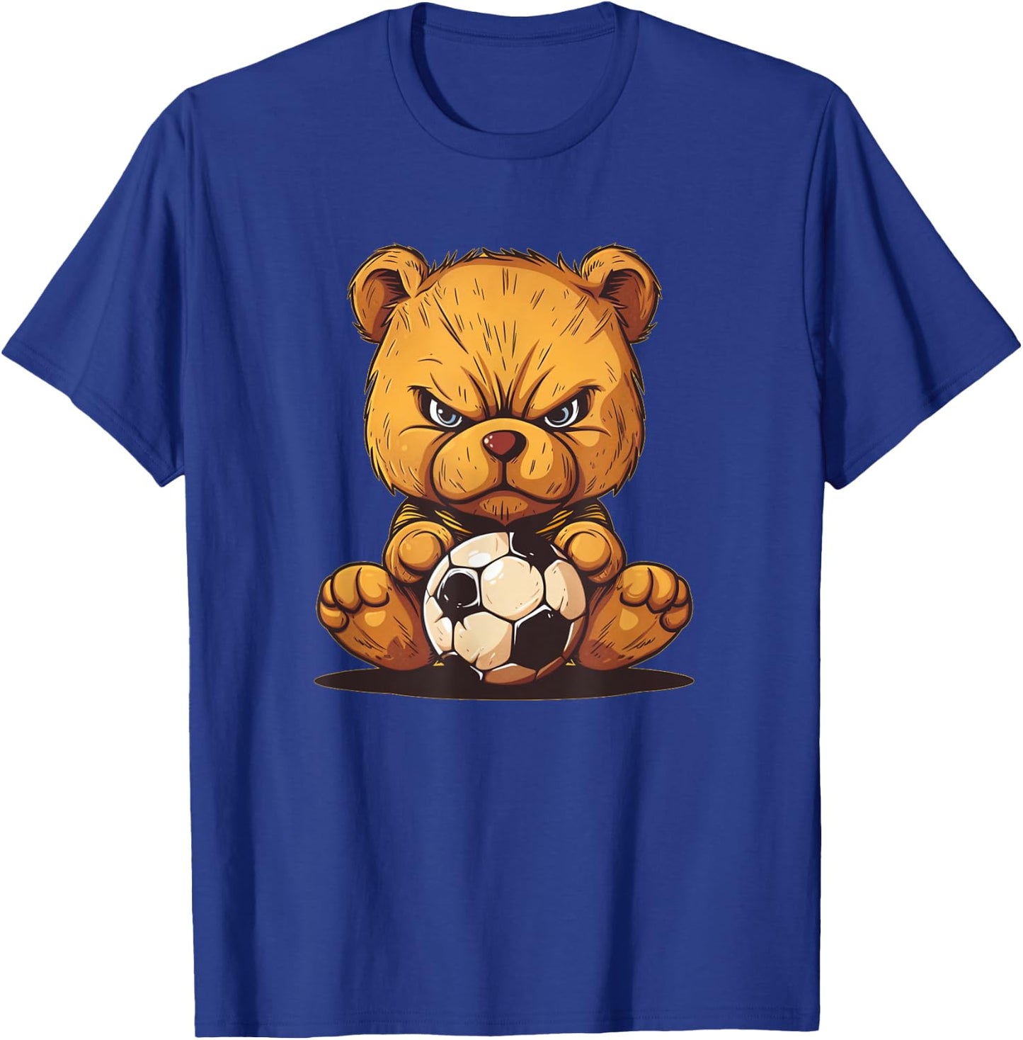 Angry Teddy bear with soccer T-Shirt - T-Shirt | Royal