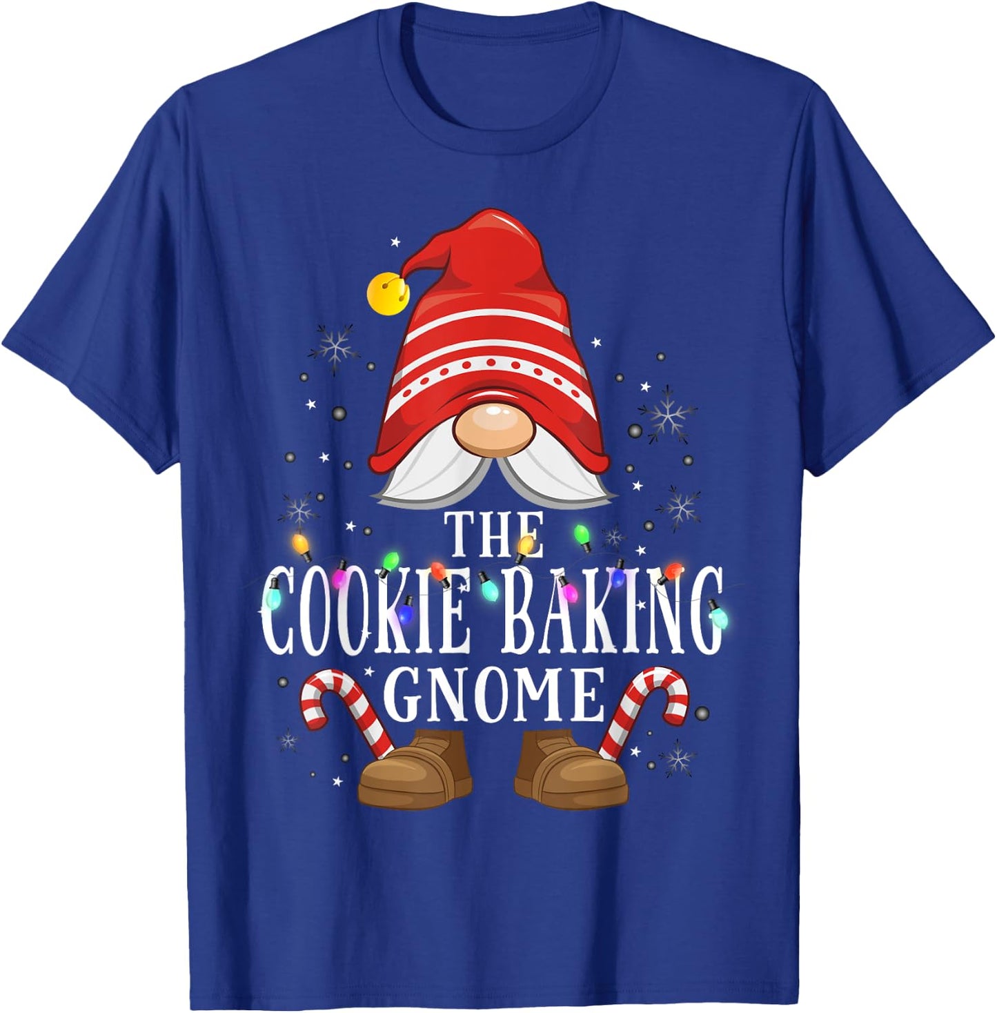 The Cookie Baking Gnome Family Christmas Pajama Party T-Shirt - T-Shirt | Royal