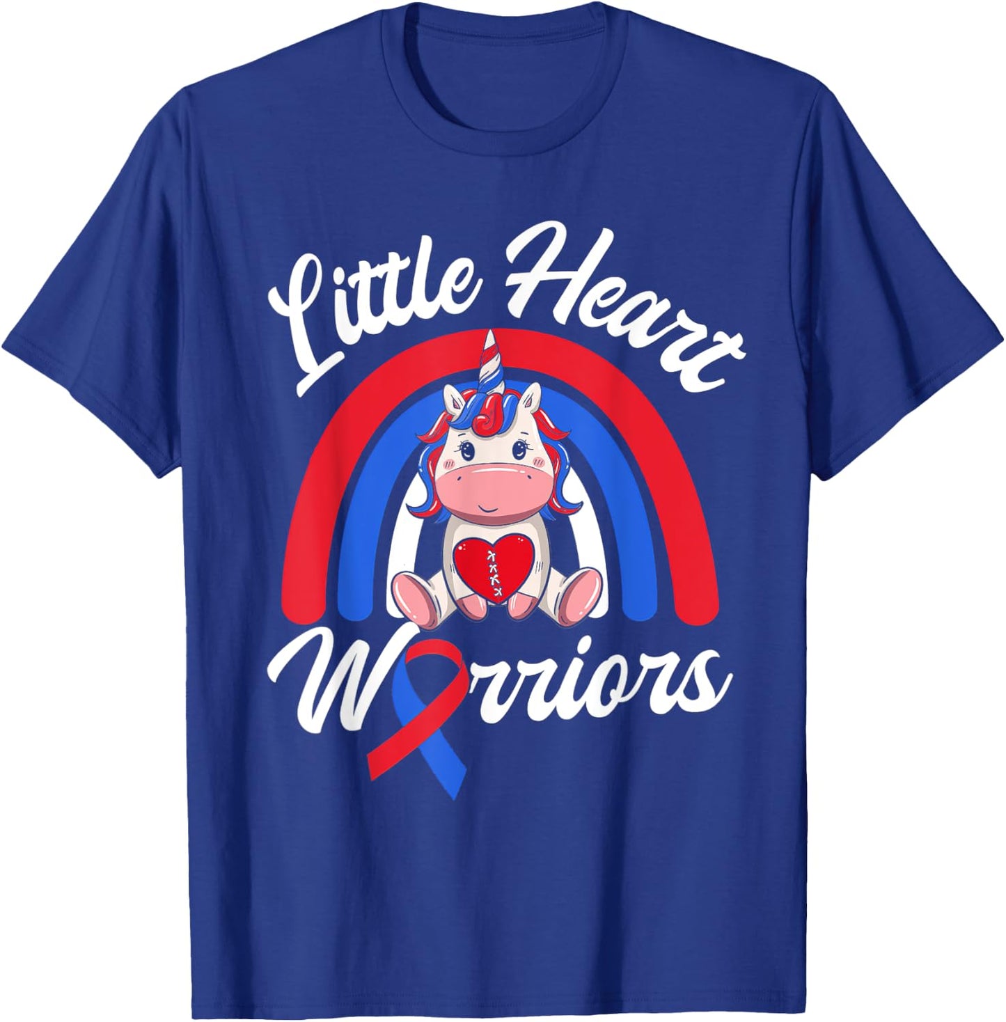 Kids CHD Awareness - Little Heart Warrior Magical Unicorn T-Shirt - T-Shirt | Royal