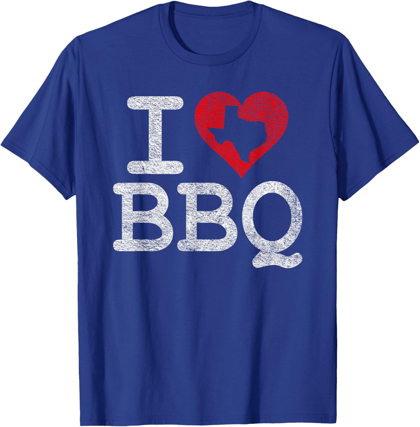 I Love Texas Bbq I Heart Barbecue Sauce Grill Smoker Fire T-Shirt - T-Shirt | Royal