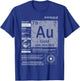 Gold (Au) Element | Atomic Number 79 Science Chemistry T-Shirt - T-Shirt | Royal