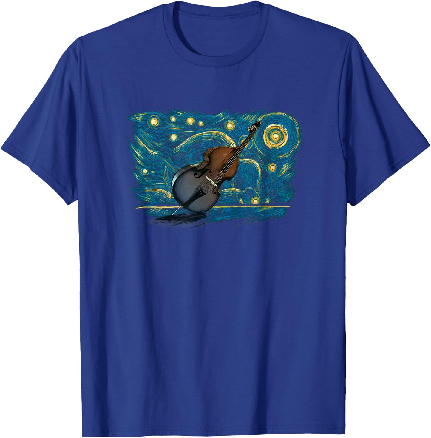 Retro Vintage Style Double Bass T-Shirt - T-Shirt | Royal