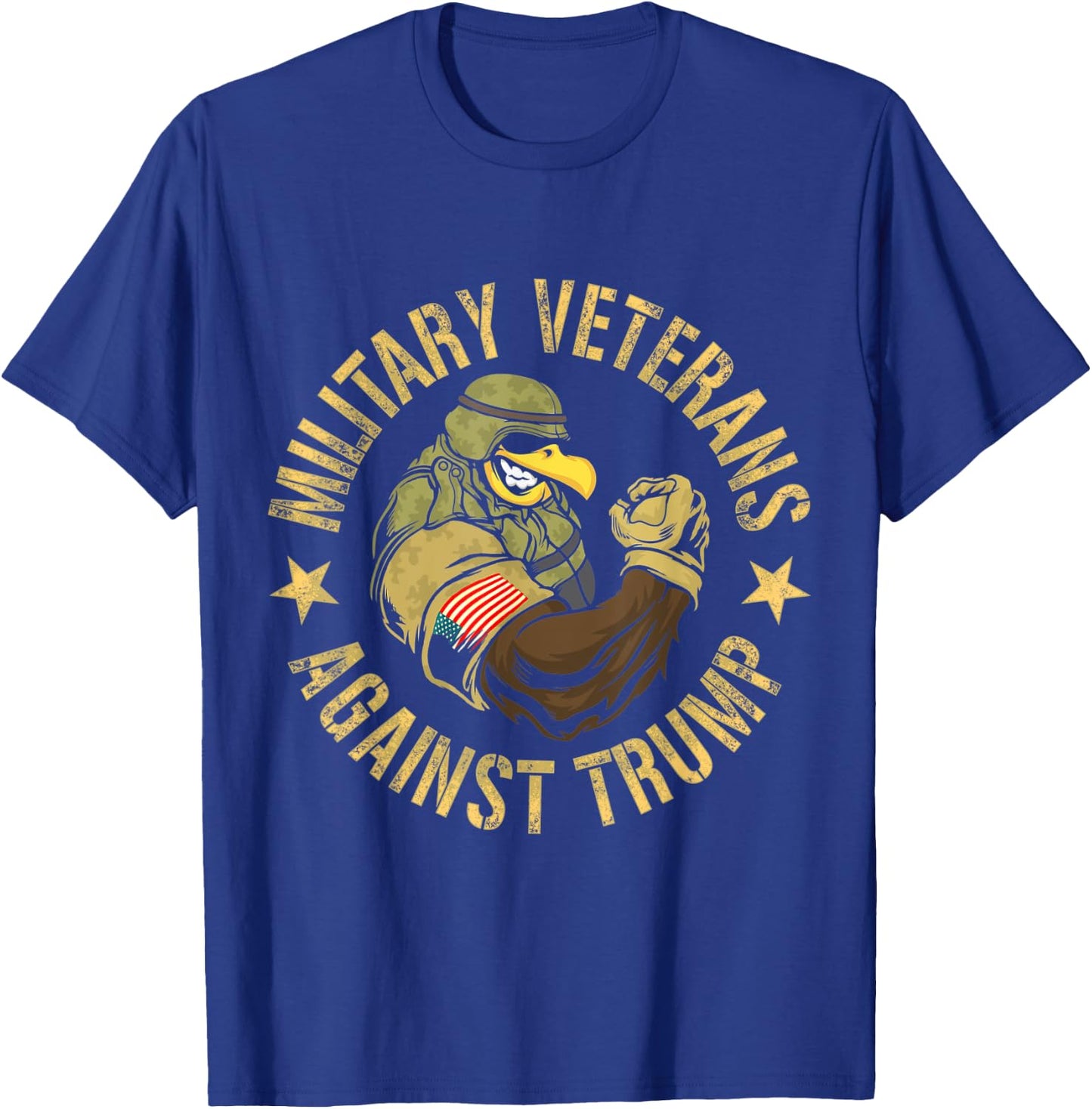 Military Veterans Against Trump 2020 Human USA Election T-Shirt - T-Shirt | Royal