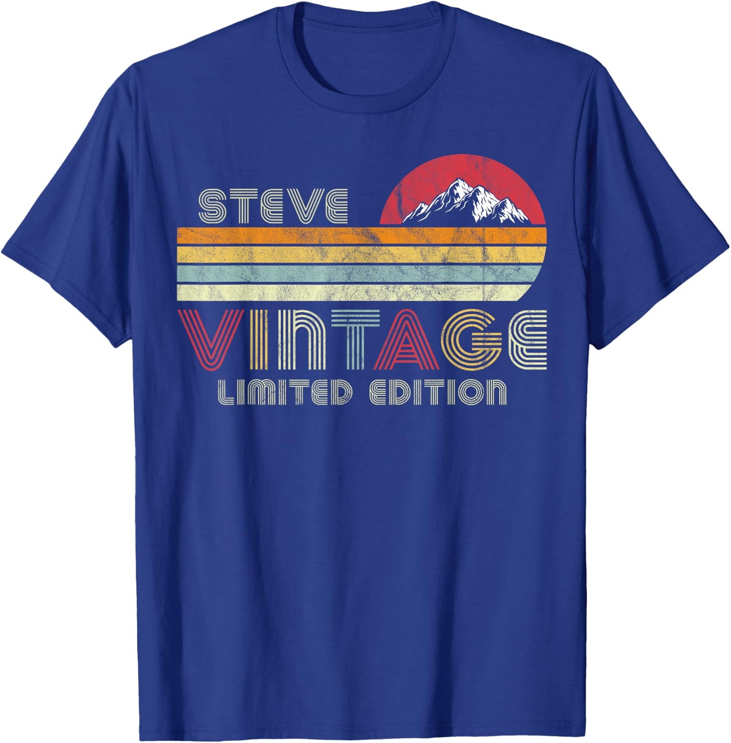 Steve Name Gifts Vintage Limited Edition Birthday Outfit T-Shirt - T-Shirt | Royal