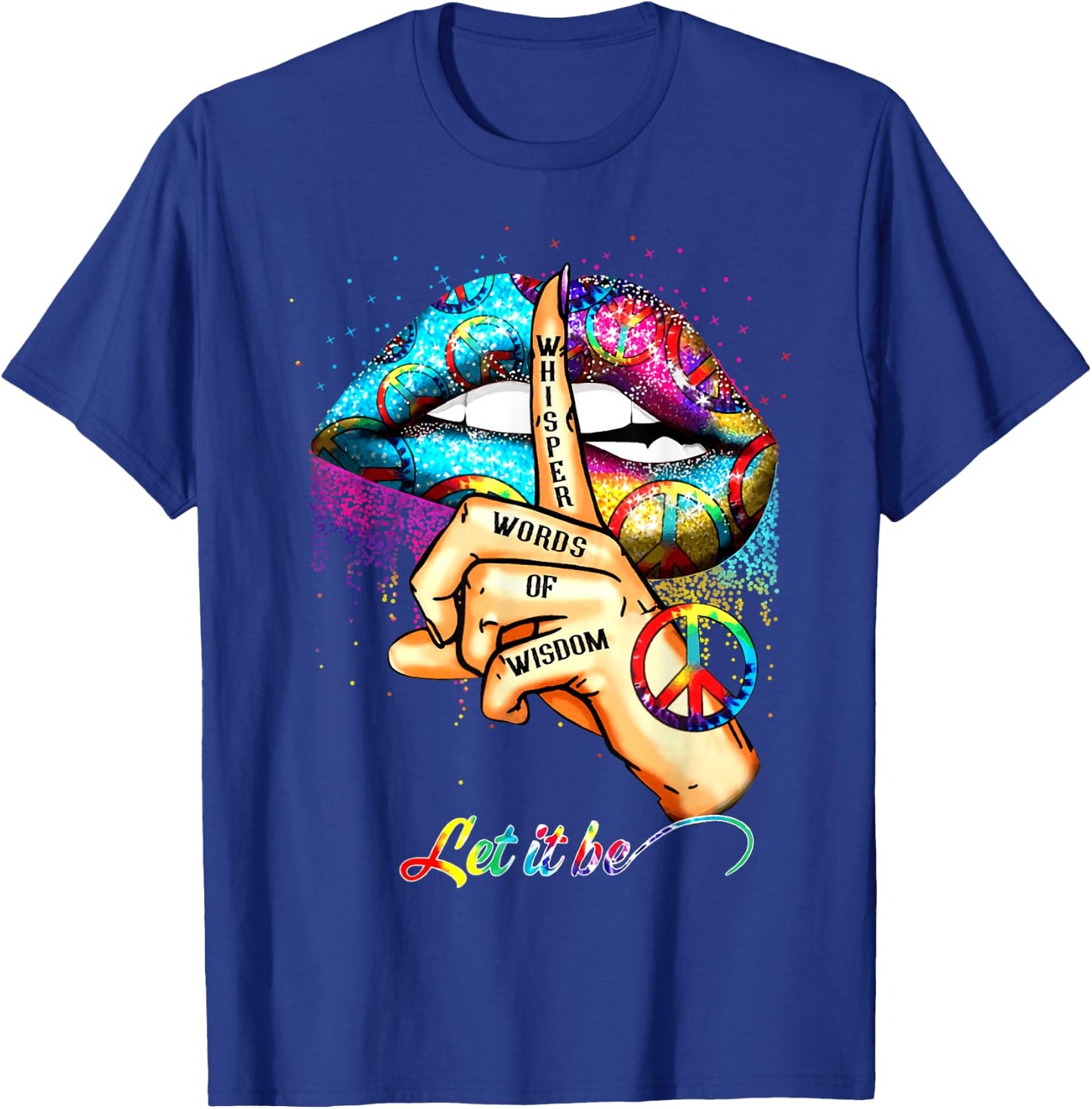 Whisper words of wisdom let peace signal let it be T-Shirt - T-Shirt | Royal